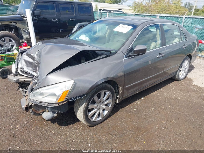 2006 Honda Accord Sdn Ex-L V6 grey sedan gasoline 1HGCM66566A063938 photo #3