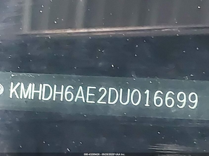 2013 Hyundai Elantra Gs VIN: KMHDH6AE2DU016699 Lot: 43289426