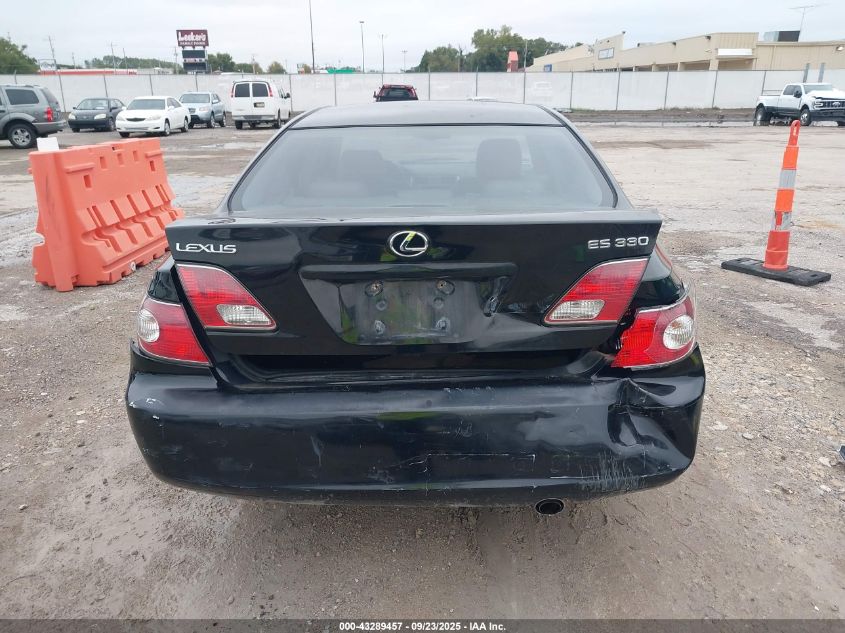 2004 Lexus Es 330 VIN: JTHBA30G140001280 Lot: 43289457