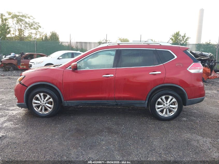 2016 Nissan Rogue Sv VIN: KNMAT2MV5GP687393 Lot: 43289571