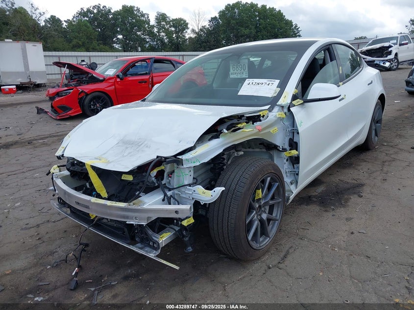 2023 Tesla Model 3 Rear-Wheel Drive white sedan electric 5YJ3E1EA3PF554067 photo #3