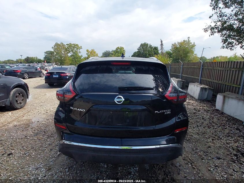 2019 Nissan Murano Platinum VIN: 5N1AZ2MSXKN136140 Lot: 43289934