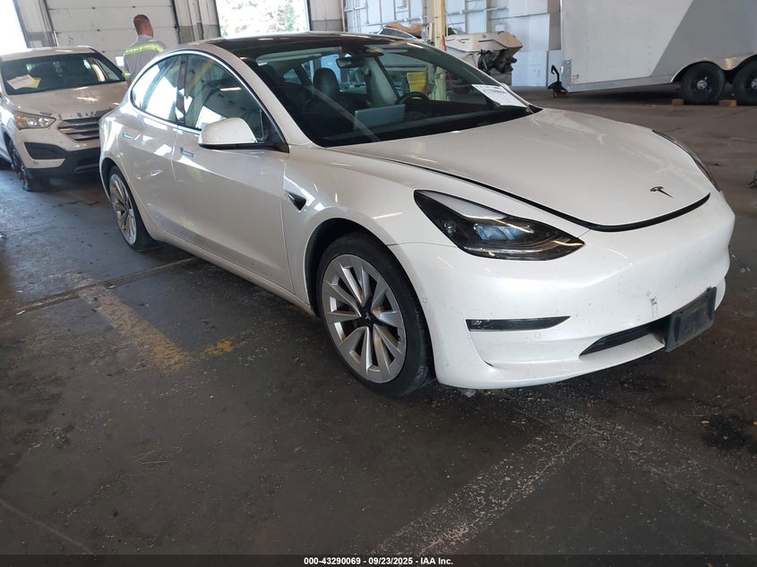 2021 Tesla Model 3 Long Range Dual Motor All-Wheel Drive white sedan electric 5YJ3E1EBXMF870666 photo #1