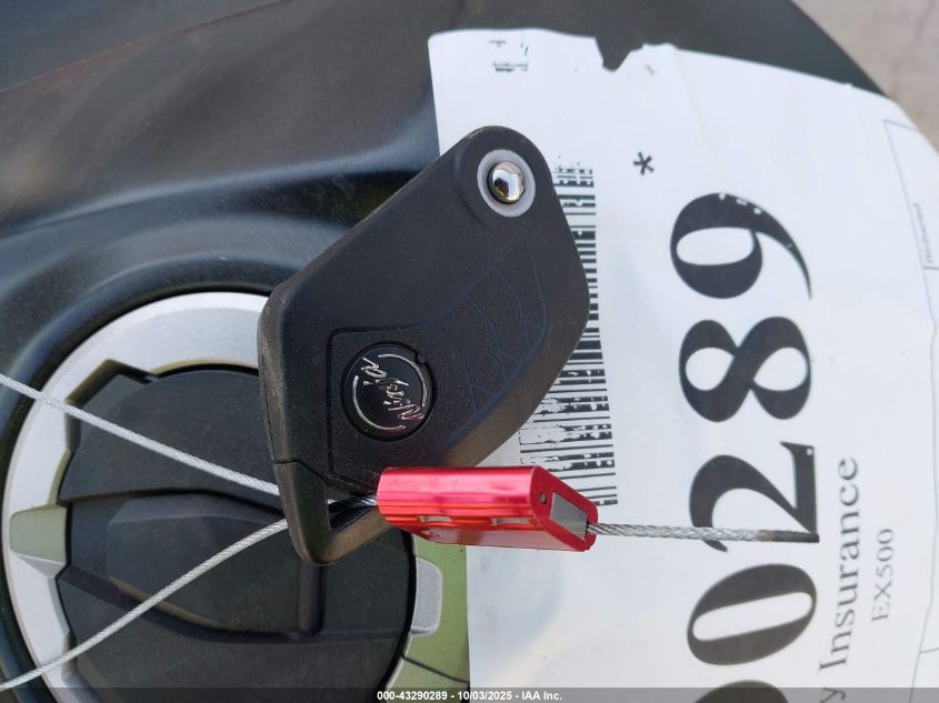 2024 Kawasaki Ex500 A/B VIN: ML5EXGJ10RDA09205 Lot: 43290289