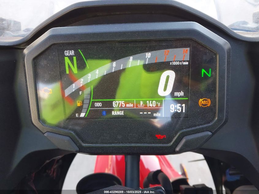 2024 Kawasaki Ex500 A/B VIN: ML5EXGJ10RDA09205 Lot: 43290289