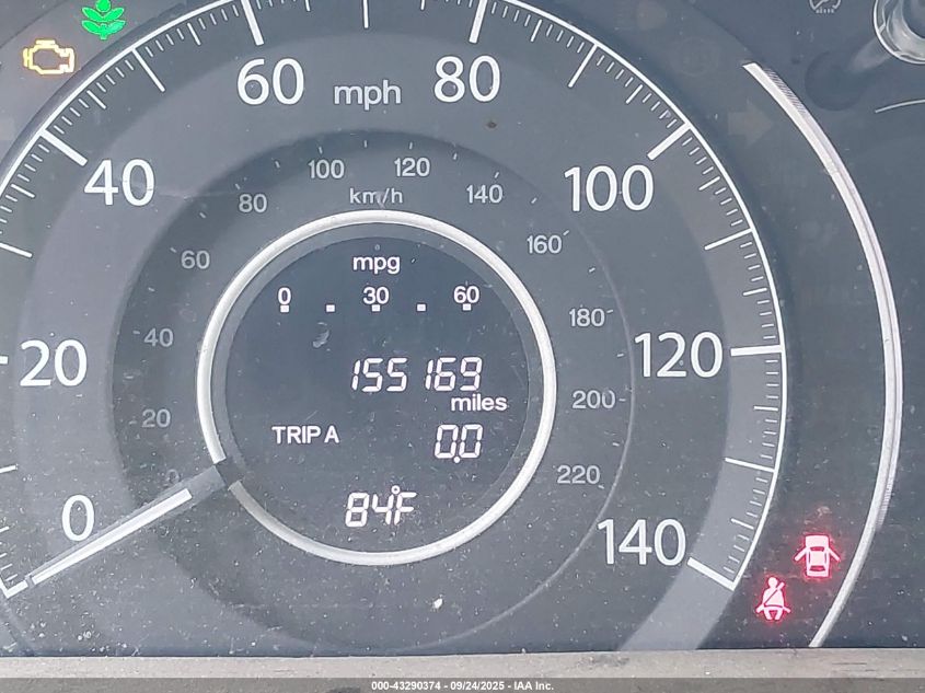 2013 Honda Cr-V Lx VIN: 5J6RM3H34DL027048 Lot: 43290374