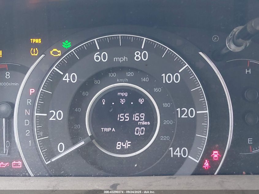 2013 Honda Cr-V Lx VIN: 5J6RM3H34DL027048 Lot: 43290374