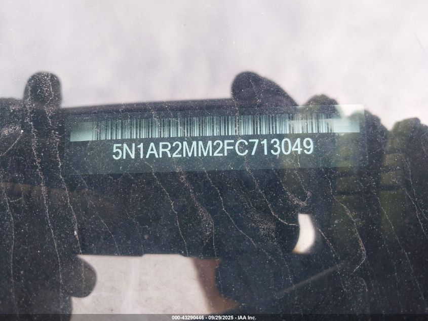 2015 Nissan Pathfinder S VIN: 5N1AR2MM2FC713049 Lot: 43290446