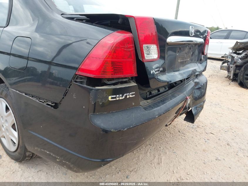 2003 Honda Civic Lx VIN: 1HGES165X3L004750 Lot: 43290453