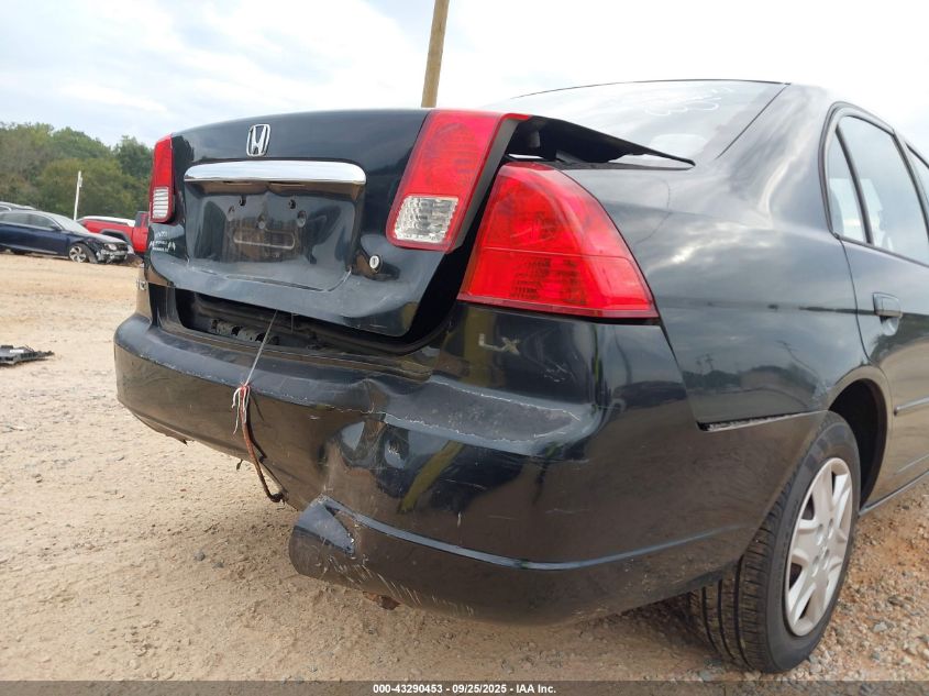 2003 Honda Civic Lx VIN: 1HGES165X3L004750 Lot: 43290453