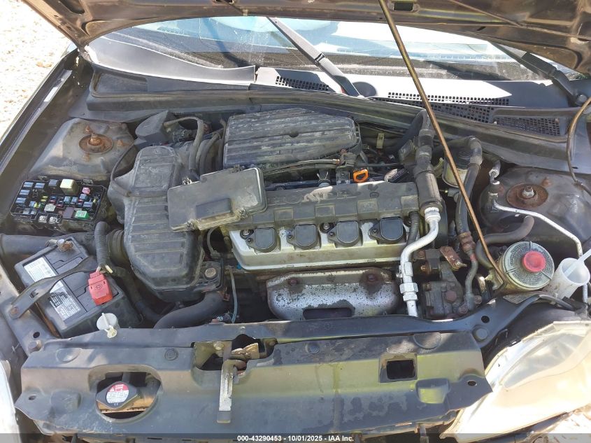 2003 Honda Civic Lx VIN: 1HGES165X3L004750 Lot: 43290453