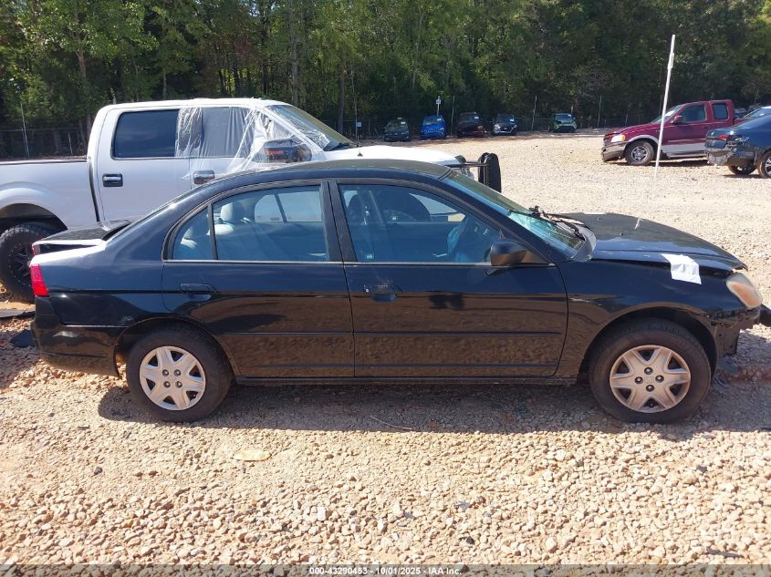 2003 Honda Civic Lx VIN: 1HGES165X3L004750 Lot: 43290453