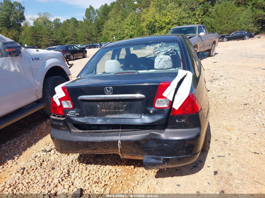 2003 Honda Civic Lx VIN: 1HGES165X3L004750 Lot: 43290453