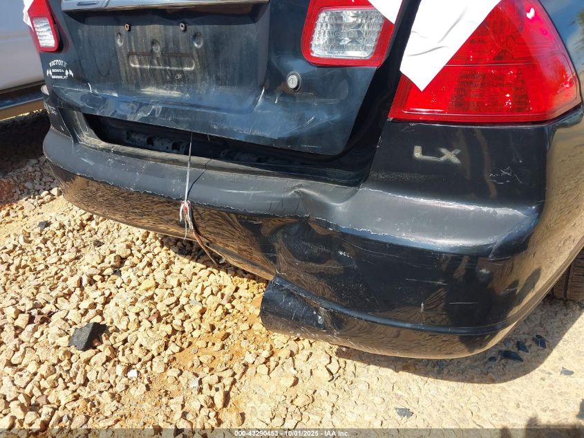 2003 Honda Civic Lx VIN: 1HGES165X3L004750 Lot: 43290453