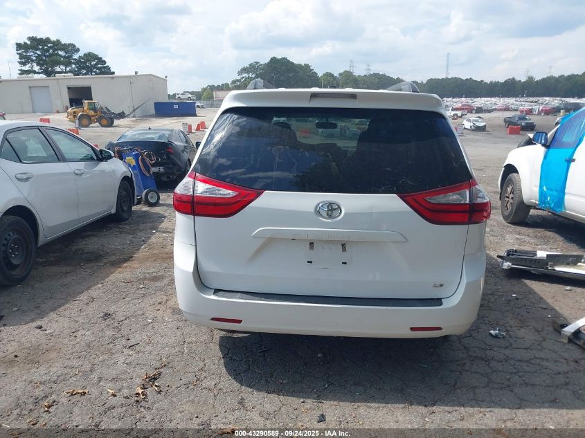 2015 Toyota Sienna Le 8 Passenger VIN: 5TDKK3DC5FS682999 Lot: 43290589