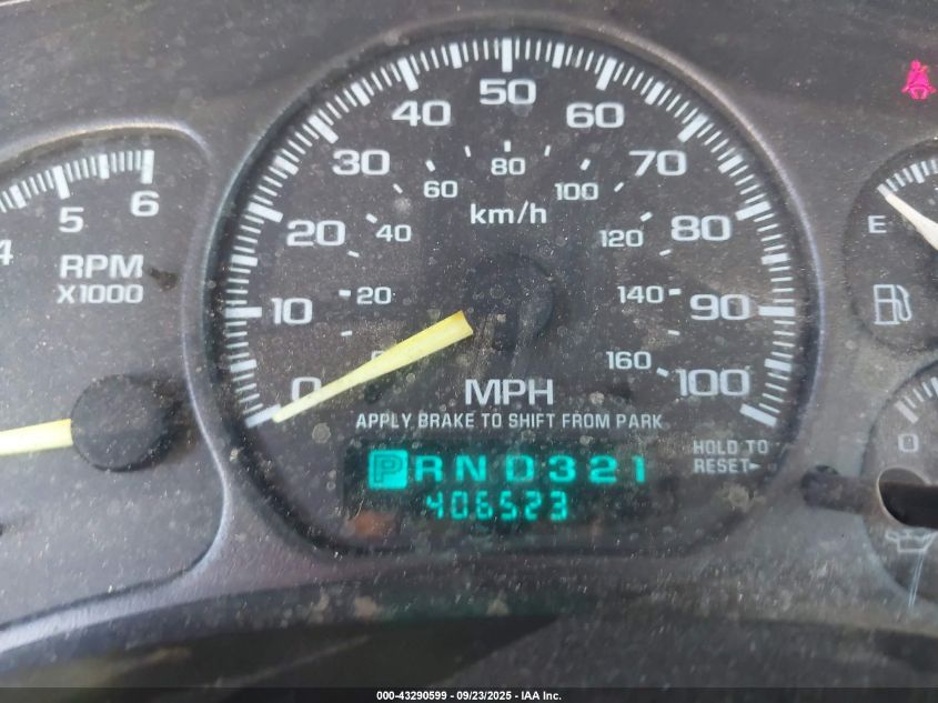 2000 GMC Sierra 1500 Sle VIN: 2GTEK19T0Y1231743 Lot: 43290599