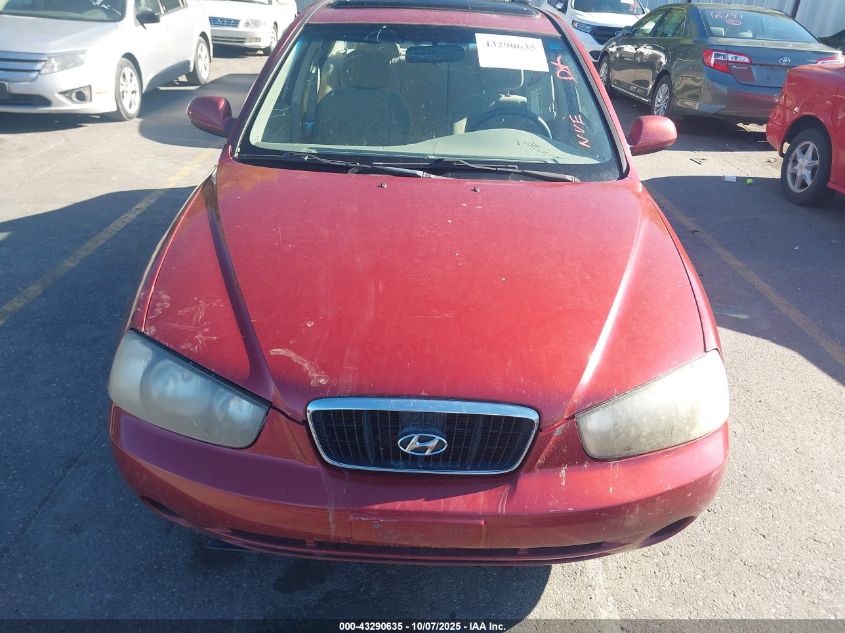 2003 Hyundai Elantra Gls/Gt VIN: KMHDN45D53U520466 Lot: 43290635