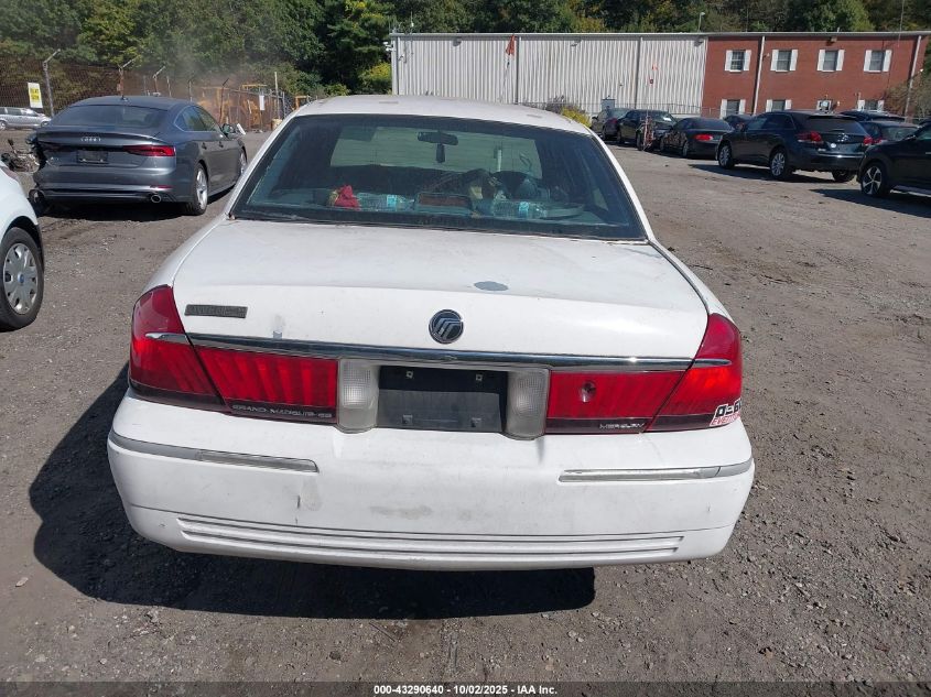 2001 Mercury Grand Marquis Gs VIN: 2MEFM74WX1X709901 Lot: 43290640
