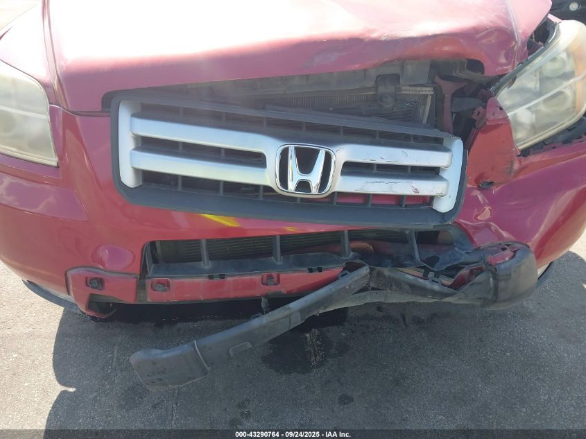 2006 Honda Pilot Ex VIN: 5FNYF28406B033823 Lot: 43290764