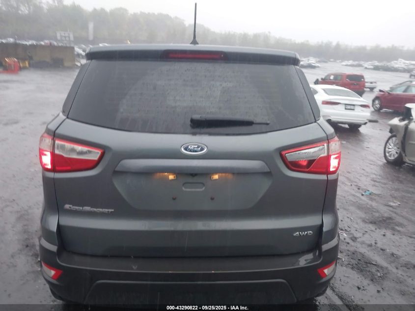 2019 Ford Ecosport S VIN: MAJ6S3FL5KC292212 Lot: 43290822