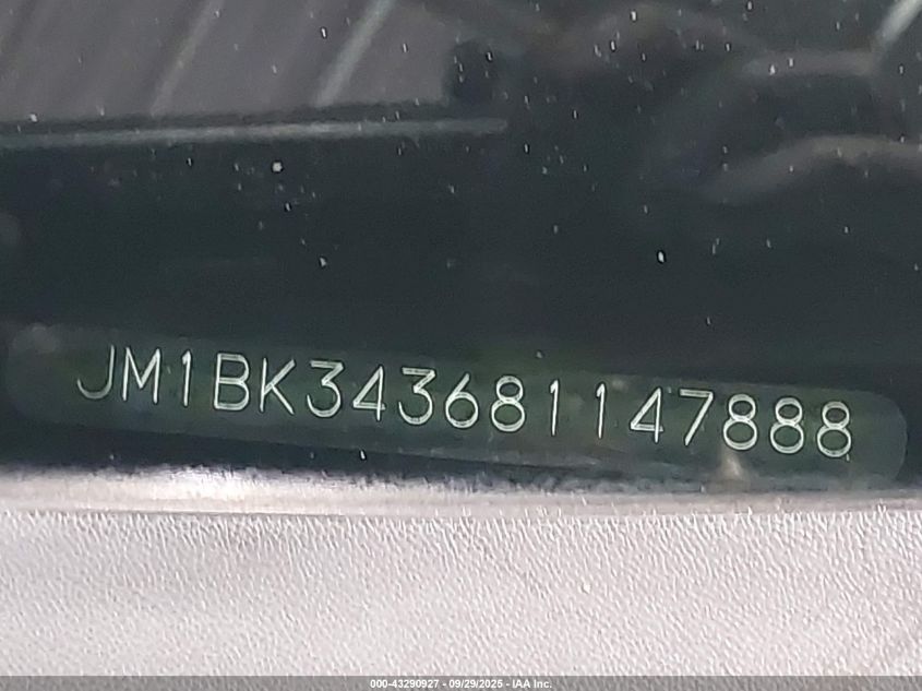 2008 Mazda Mazda3 S Touring VIN: JM1BK343681147888 Lot: 43290927