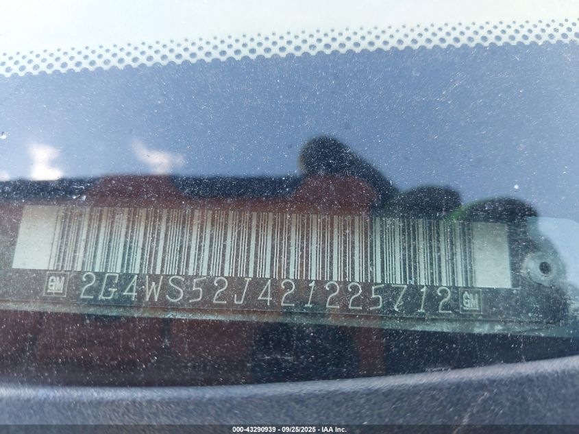 2002 Buick Century Custom VIN: 2G4WS52J421225712 Lot: 43290939