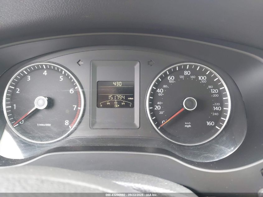 2012 Volkswagen Jetta 2.5L Se VIN: 3VWDX7AJ4CM303262 Lot: 43290960