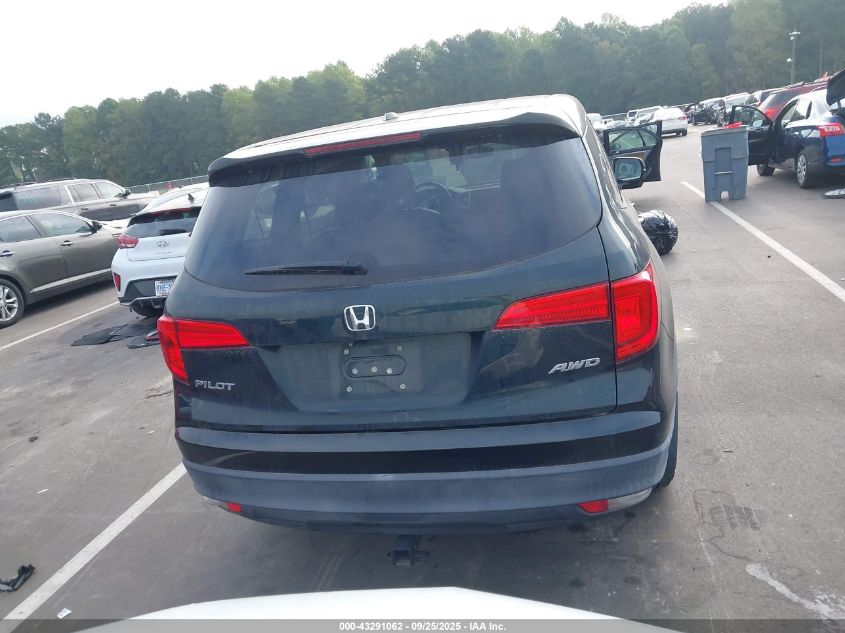 2017 Honda Pilot Ex-L VIN: 5FNYF6H88HB013980 Lot: 43291062