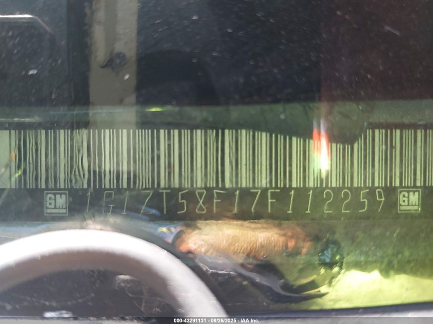 2007 Chevrolet Malibu Lt VIN: 1G1ZT58F17F112259 Lot: 43291131