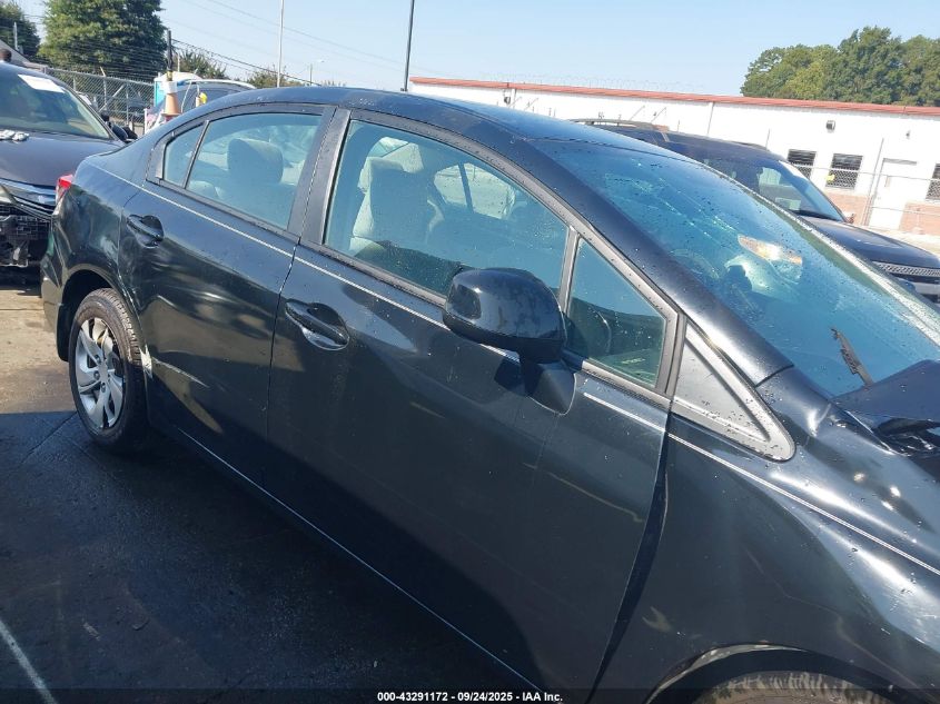 2013 Honda Civic Lx VIN: 19XFB2F58DE019590 Lot: 43291172