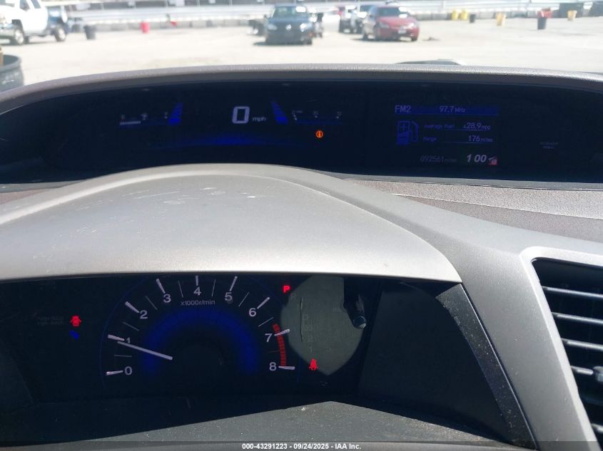 2012 Honda Civic Lx VIN: 19XFB2F55CE321255 Lot: 43291223