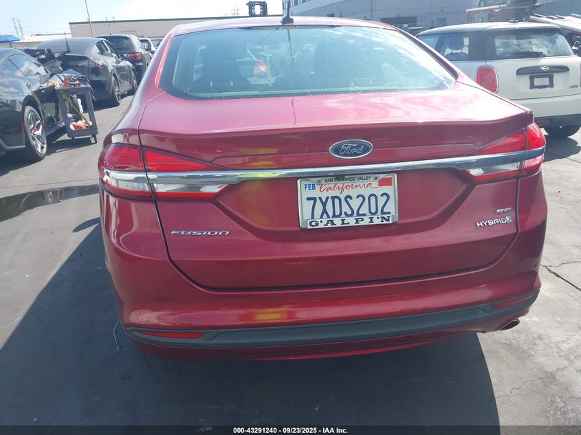 2017 Ford Fusion Hybrid Se VIN: 3FA6P0LU6HR266998 Lot: 43291240