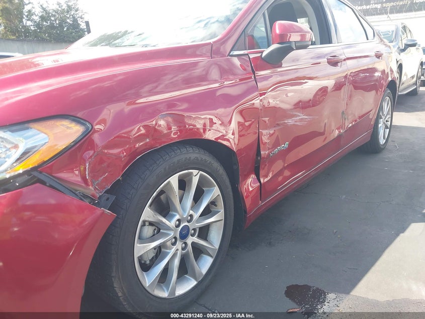 2017 Ford Fusion Hybrid Se VIN: 3FA6P0LU6HR266998 Lot: 43291240