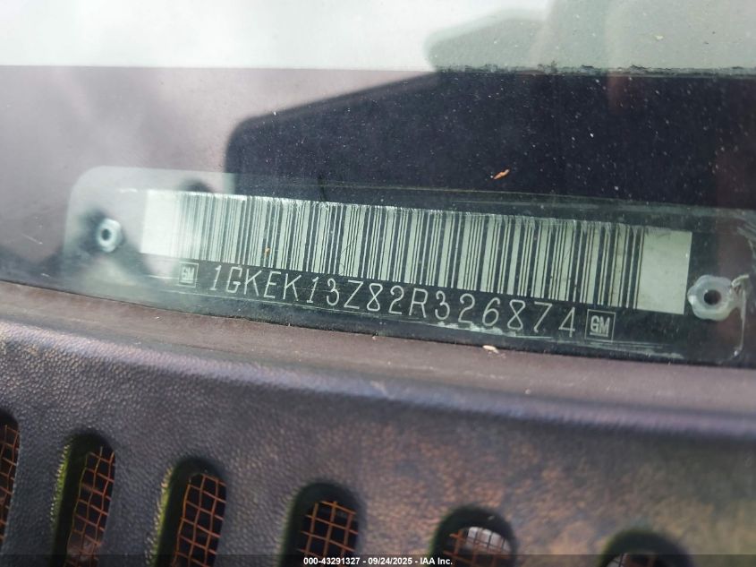 2002 GMC Yukon Slt VIN: 1GKEK13Z82R326874 Lot: 43291327