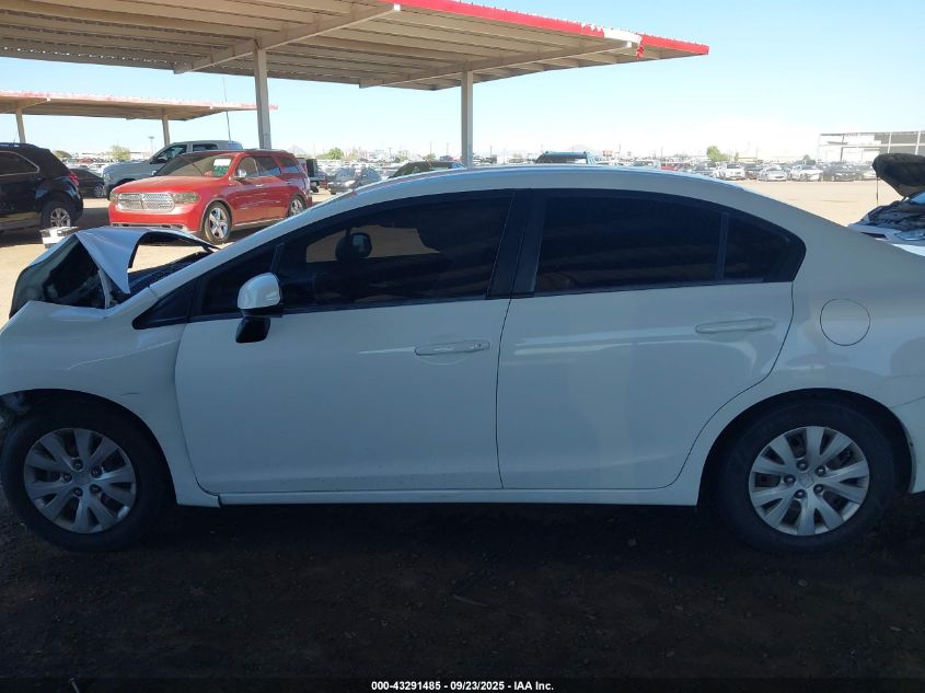 2012 Honda Civic Lx VIN: 19XFB2F55CE369631 Lot: 43291485