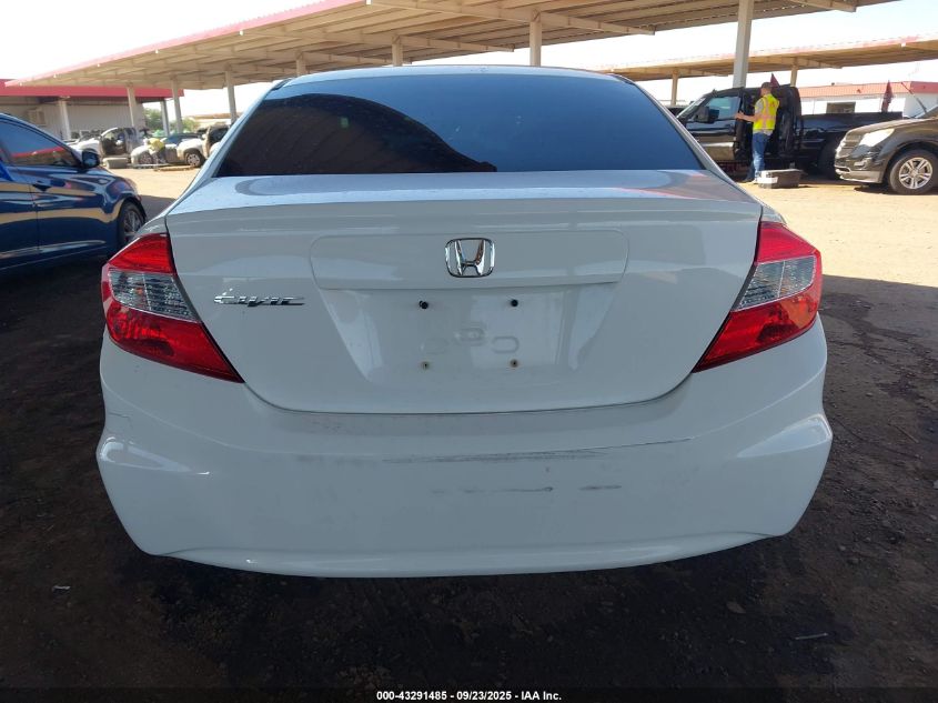 2012 Honda Civic Lx VIN: 19XFB2F55CE369631 Lot: 43291485