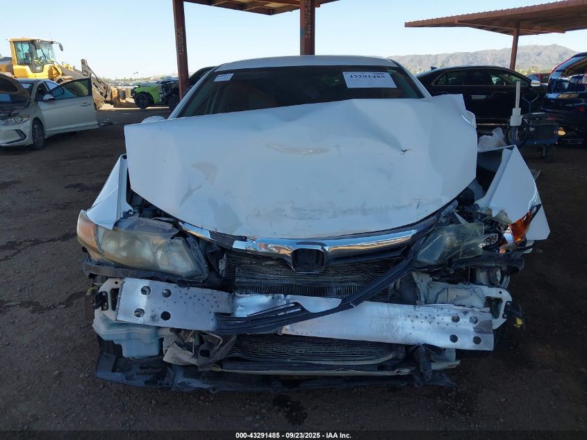 2012 Honda Civic Lx VIN: 19XFB2F55CE369631 Lot: 43291485