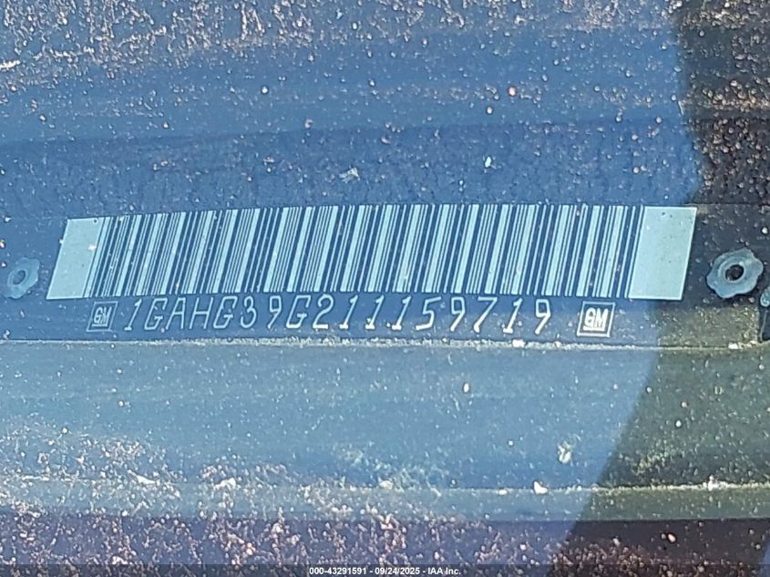 2001 Chevrolet Express VIN: 1GAHG39G211159719 Lot: 43291591
