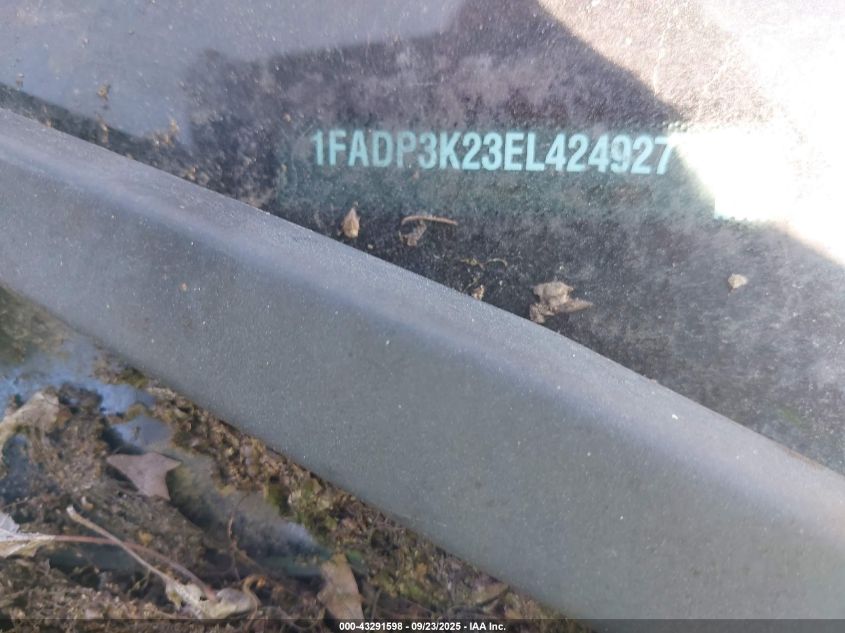 2014 Ford Focus Se VIN: 1FADP3K23EL424927 Lot: 43291598