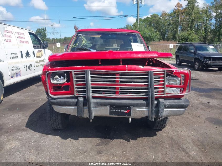 1993 Dodge Ramcharger Aw-150 VIN: 3B4GM17Y2PM104658 Lot: 43291680