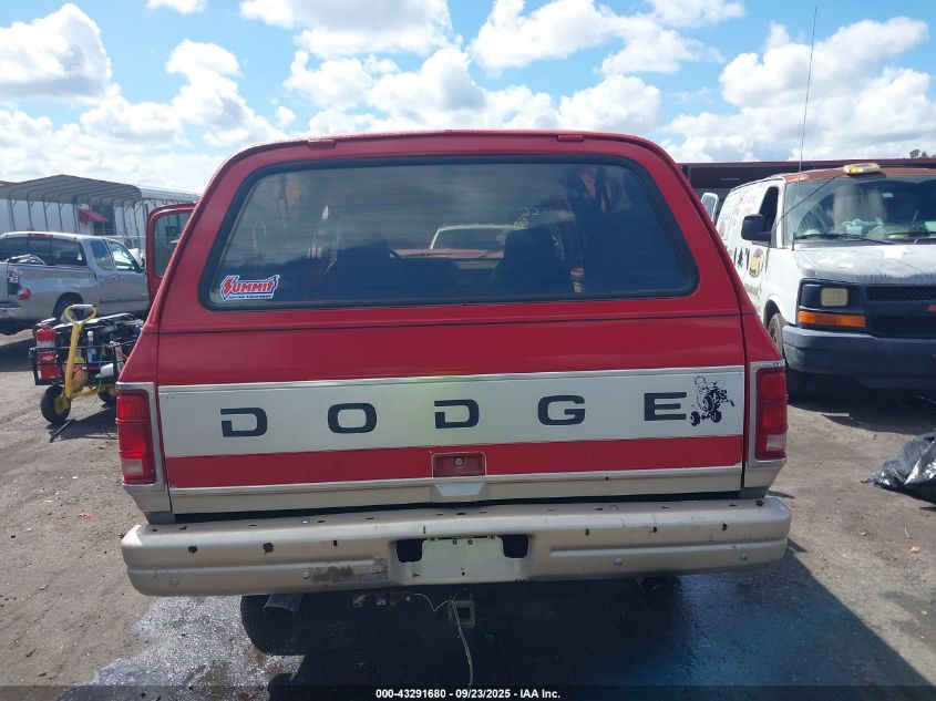 1993 Dodge Ramcharger Aw-150 VIN: 3B4GM17Y2PM104658 Lot: 43291680