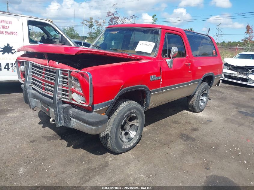 1993 Dodge Ramcharger Aw-150 VIN: 3B4GM17Y2PM104658 Lot: 43291680