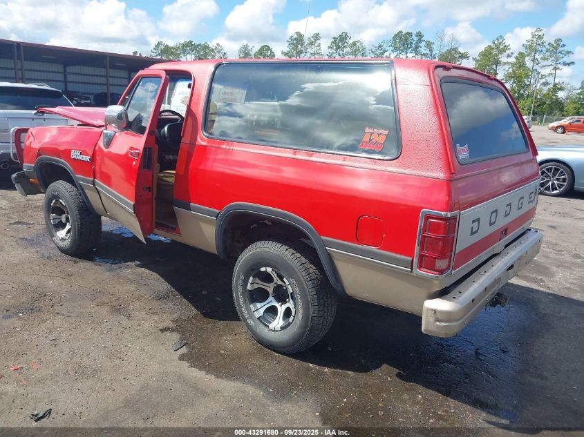 1993 Dodge Ramcharger Aw-150 VIN: 3B4GM17Y2PM104658 Lot: 43291680