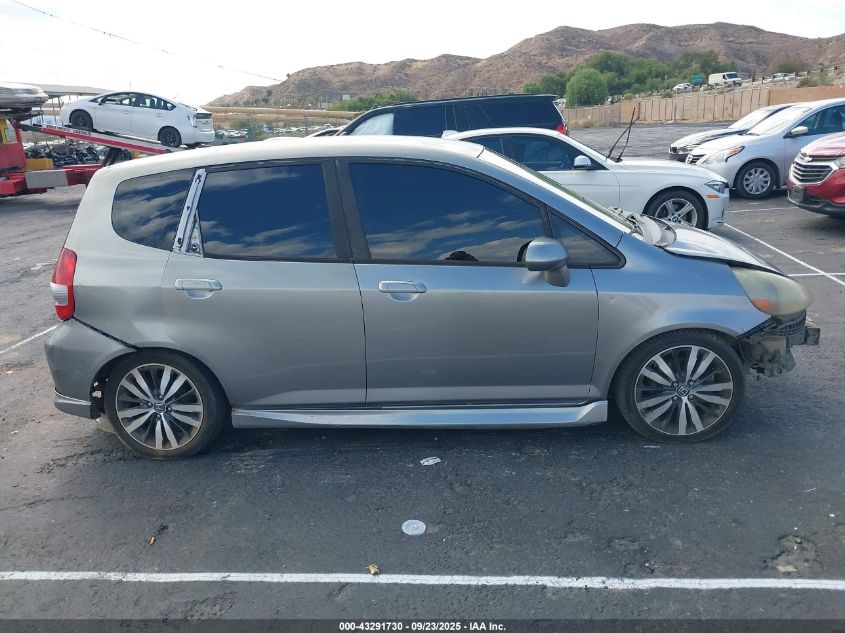 2007 Honda Fit Sport VIN: JHMGD38697S022380 Lot: 43291730