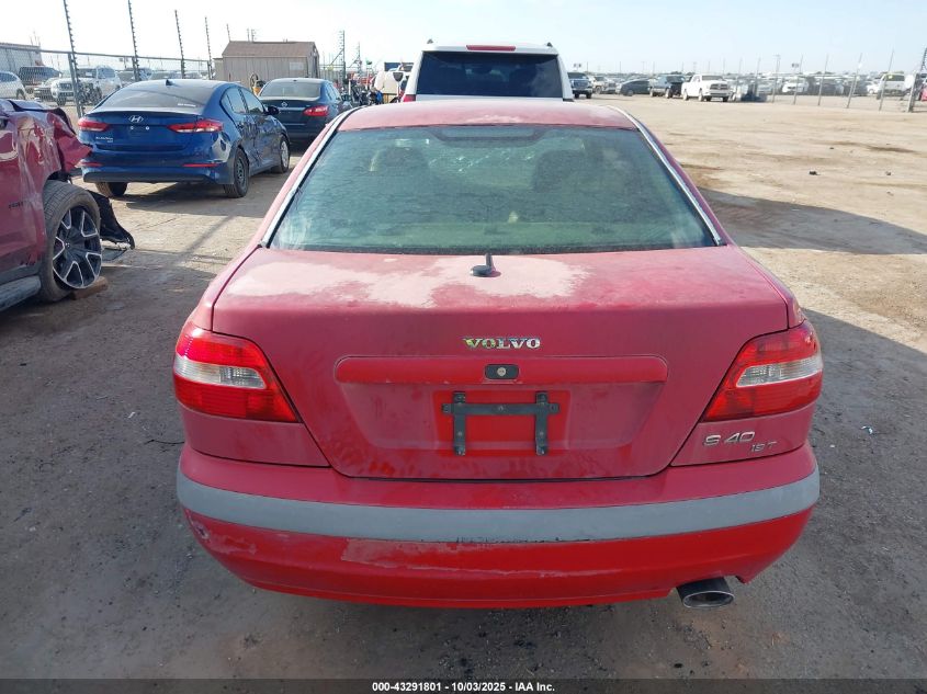 2001 Volvo S40 A/Sport Edition VIN: YV1VS29521F635689 Lot: 43291801