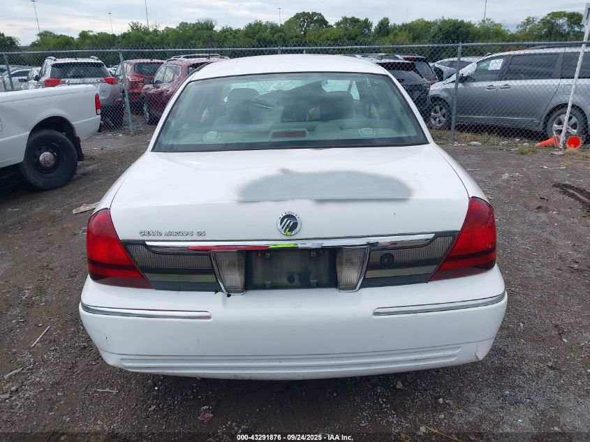 2008 Mercury Grand Marquis Gs VIN: 2MEFM74V28X619126 Lot: 43291876