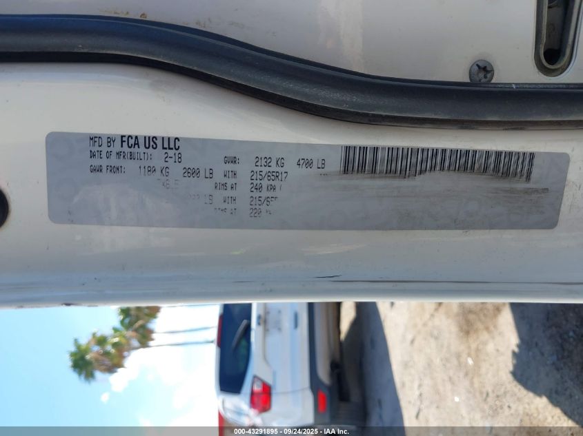 2018 Jeep Compass Trailhawk 4X4 VIN: 3C4NJDDB8JT307538 Lot: 43291895