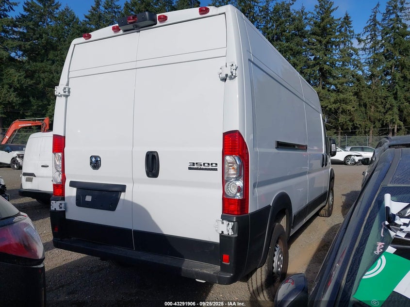 Vin: 3c6mrvhg7se552764, lot: 43786513, ram promaster 3500 tradesman high roof 159 wb w/pass seat 20254