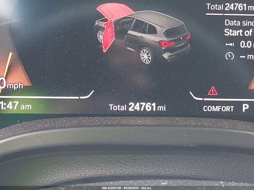 2022 BMW X3 Sdrive30I VIN: 5UX43DP01N9M06571 Lot: 43292198