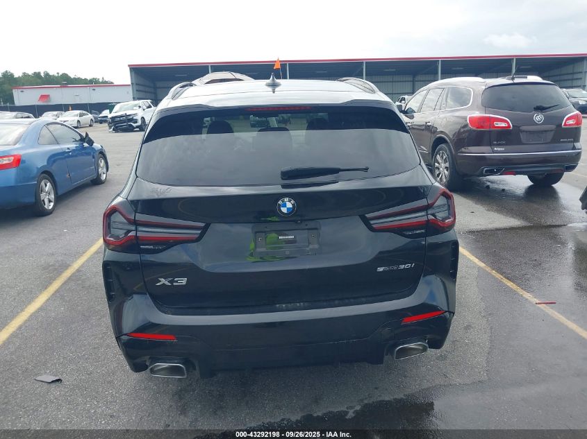 2022 BMW X3 Sdrive30I VIN: 5UX43DP01N9M06571 Lot: 43292198
